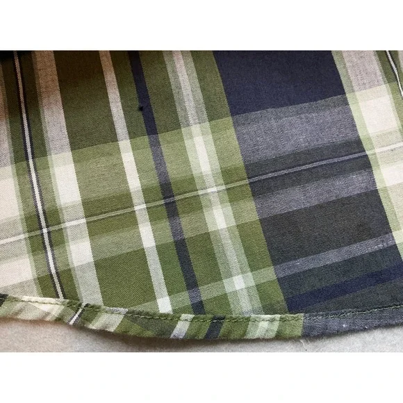 Beverly Hills Polo Club Plaid Button Down Shirt XL Green Navy Long Sleeve - Picture 6 of 11